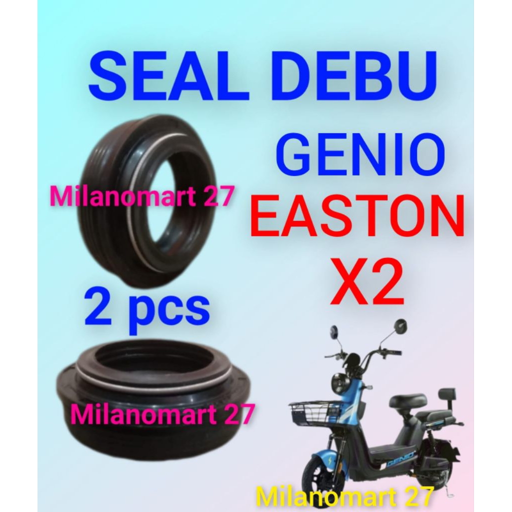 seal debu skok depan sepeda listrik genio easton X2  sil abu shock depan sepeda listrik genio easton