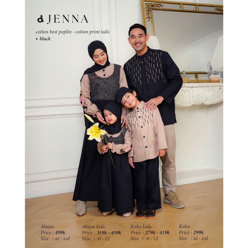 Rumah Dannis - D' Jenna Sarimbit Dewasa (Couple Sarimbit Keluarga Bahan Cotton)