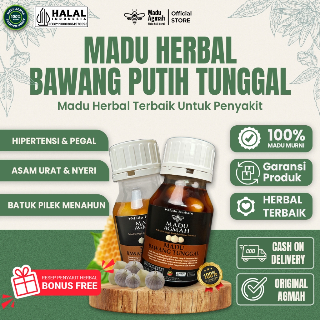 Madu Agmah Herbal Bawang Lanang Tunggal Stamina