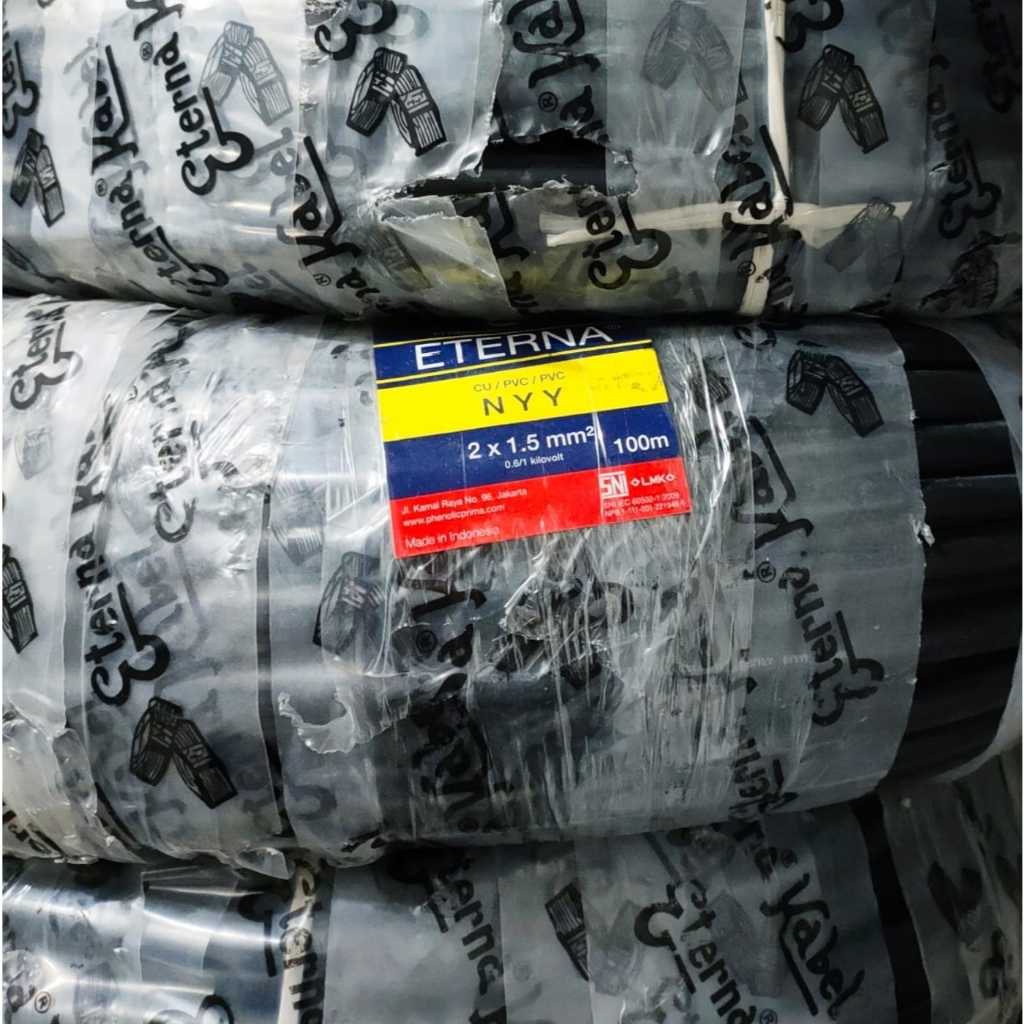 Eterna Kabel Tembaga NYY 2X1.5 Per Meter