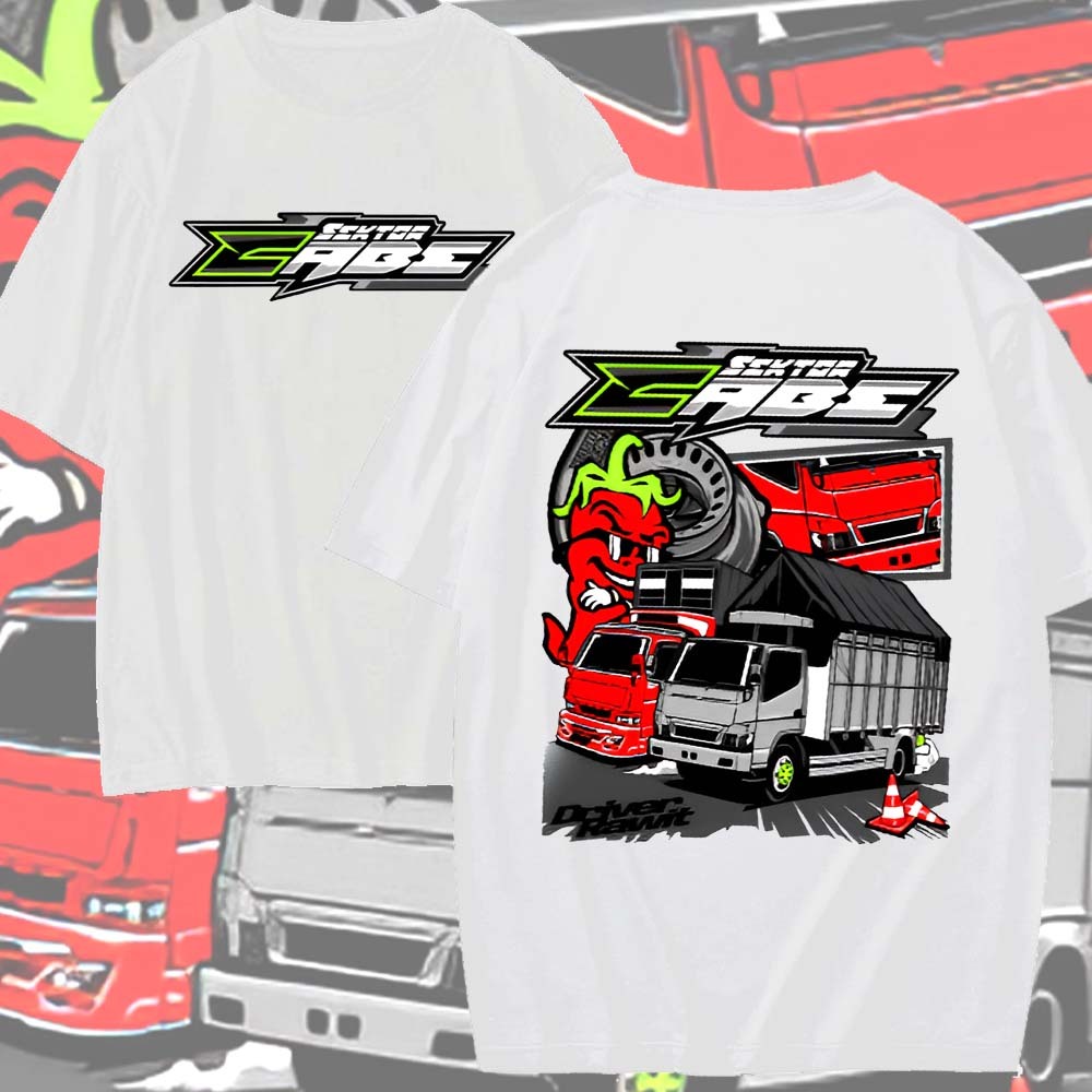 KAOS TRUK SEKTOR CABE DRIVER RAWIT | KAOS TRUK CABE TERBARU BAHAN KATUN COMBED TEBAL DAN HALUS