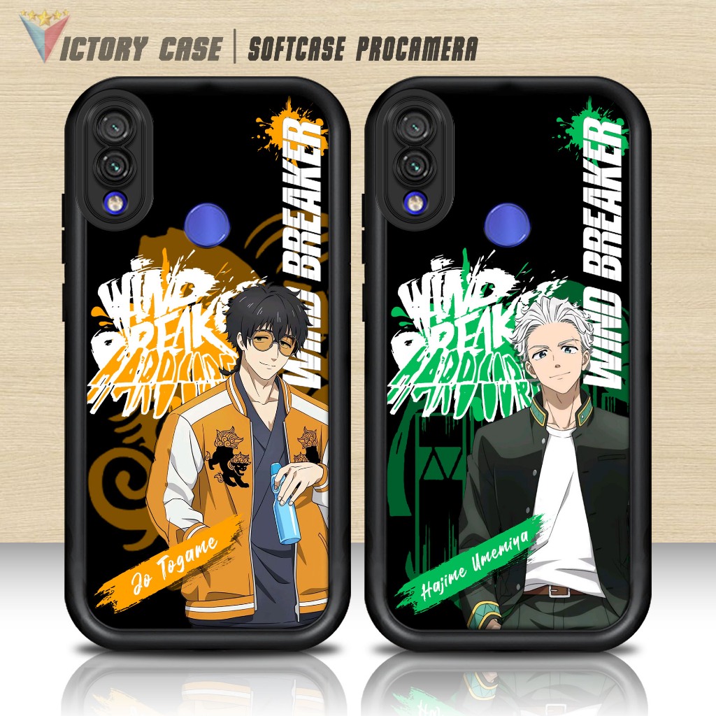 Softcase Glass kaca untuk REDMI NOTE 7 NOTE 7 PRO WIND BREAKER Casing Handphone Case Procamera