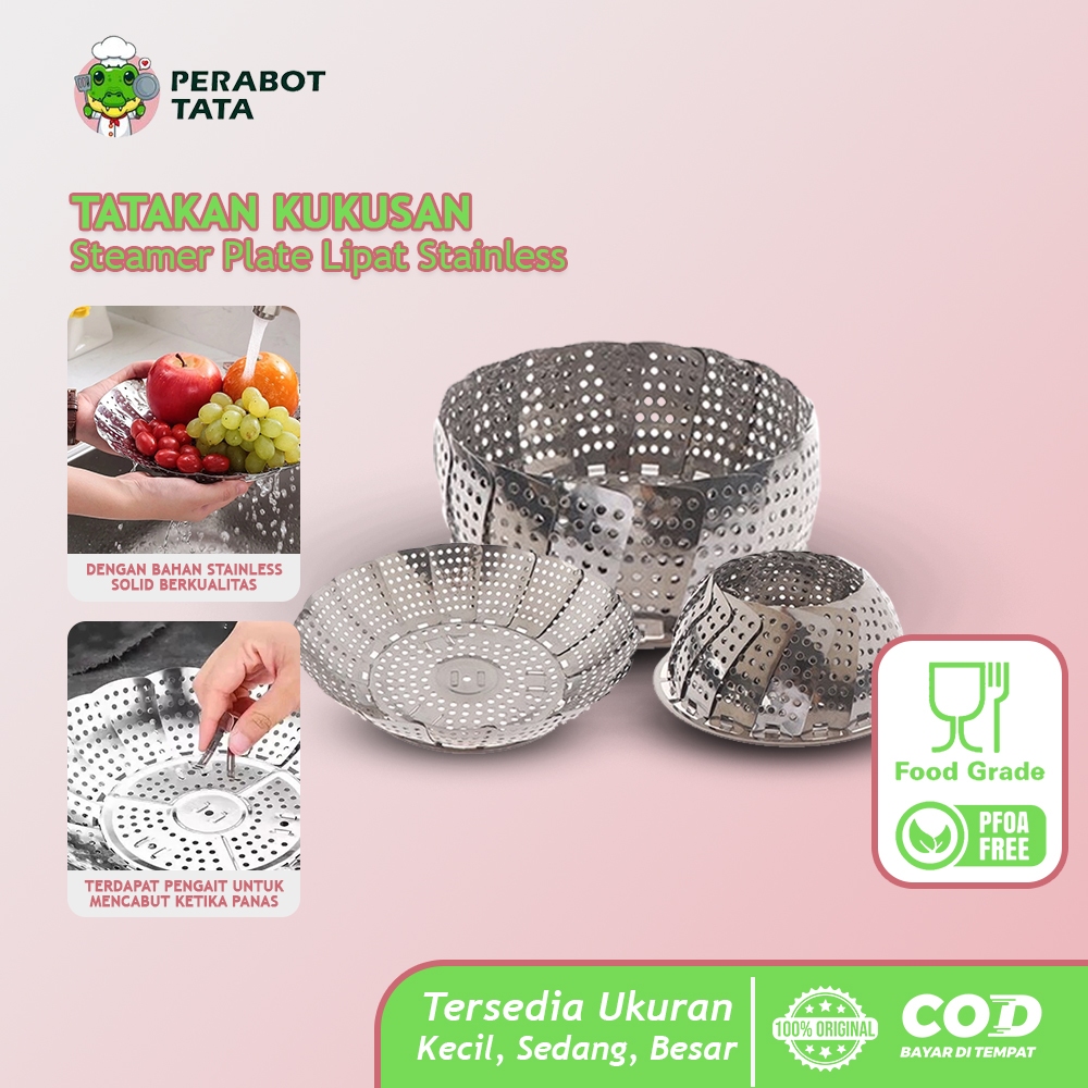 Tatakan Kukusan Panci Tatakan Kukusan Serbaguna Sarangan Panci Kukus Tatakan Kukusan Stainless Steel