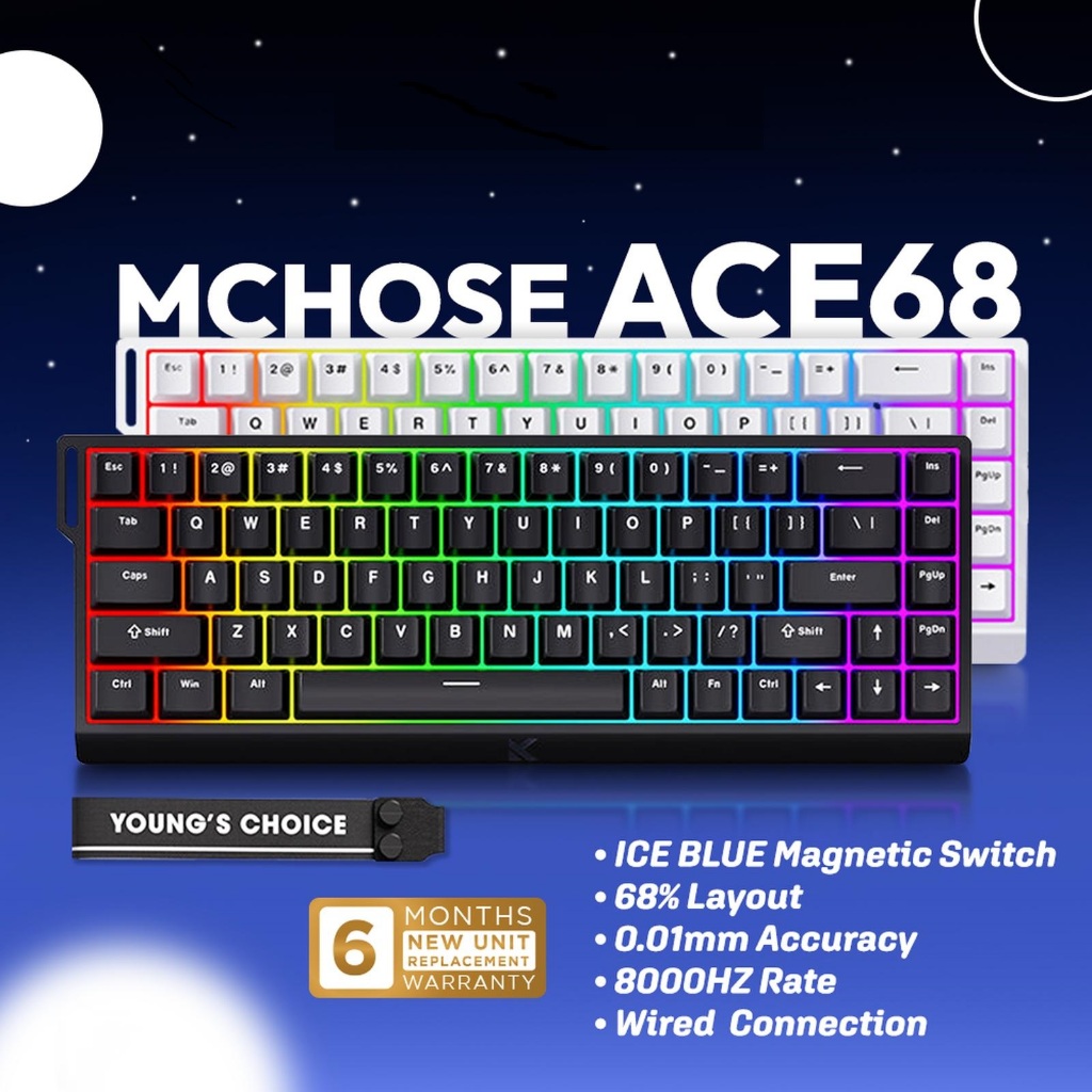 MCHOSE ACE 68 Hall Effect Magnetic Switch Gaming Keyboard