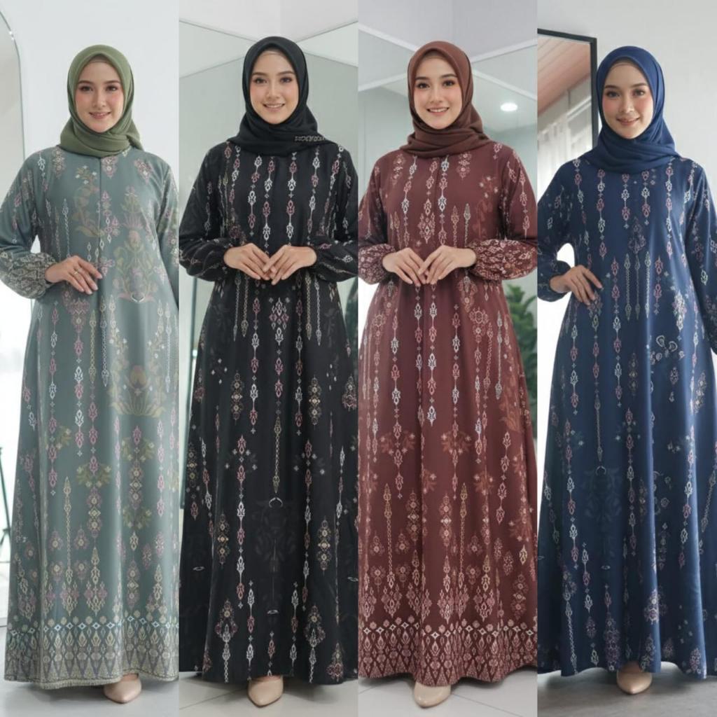 100 dapat 3 pcs BIG SALE Gamis ETNIK Hyget busui ,Gamis hyget reselting depan murah viral