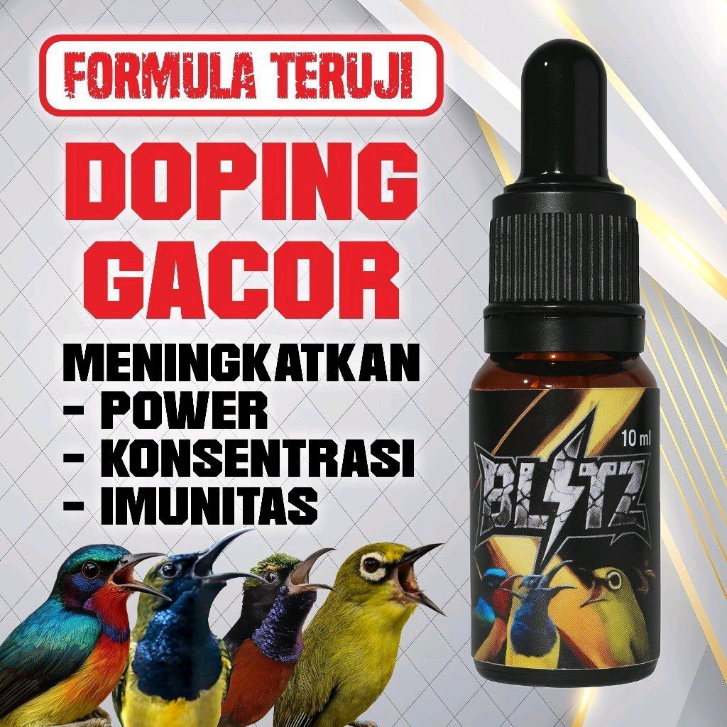 KICAU MONSTER BLITZ 20ml Penggacor Burung Meningkatkan Power Konsentrasi