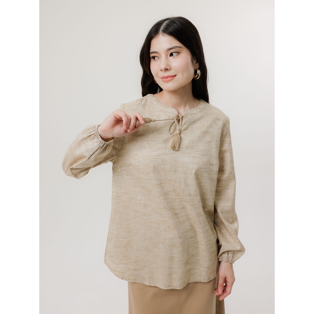 EXPAND Raina Blouse |Kemeja Wanita - Atasan Lengan Panjang