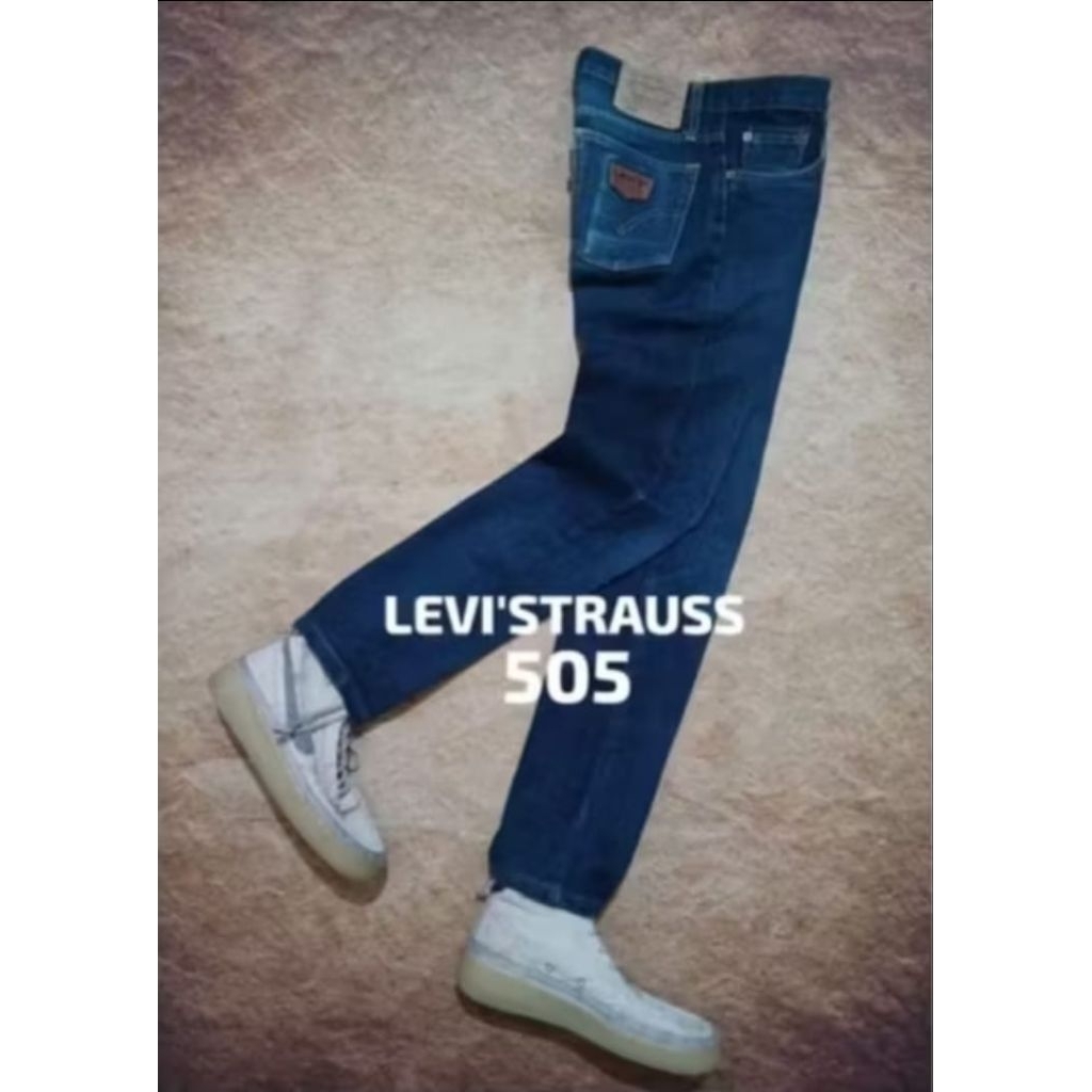 Celana jeans pria keren 505 slim straight recomend second preloved