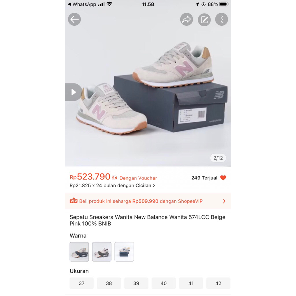 New Balance WL574LCC Beige Pink - NB 574