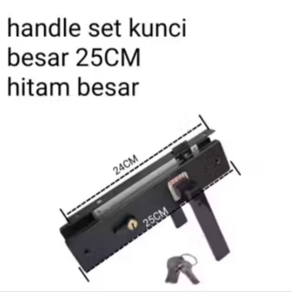 Handle Set Kunci Pintu Rumah 25cm Hitam Kunci Pintu Handle Awet