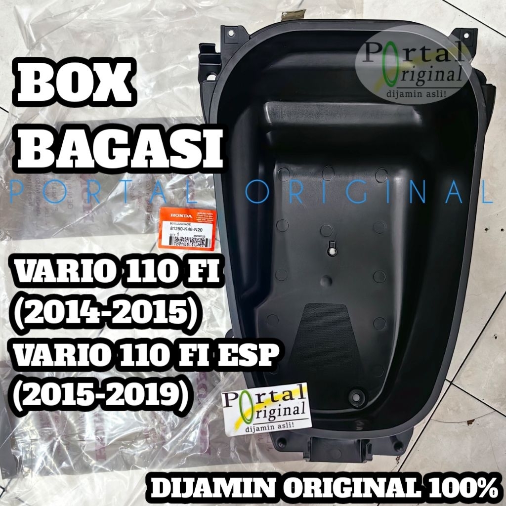 Box Bagasi vario 110 FI ESP injeksi K46 2014-2019 Dijamin ASLI AHM 100% ORI barang bawah sadel bok b