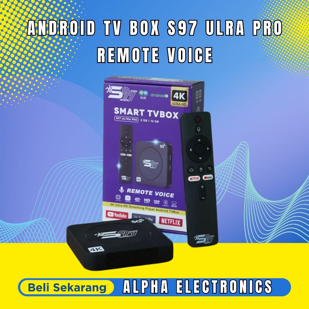 ANDROID TV BOX S97 ULRA PRO REMOTE VOICE/android tv box hd android 4k s97 ultra smart tv box remote 