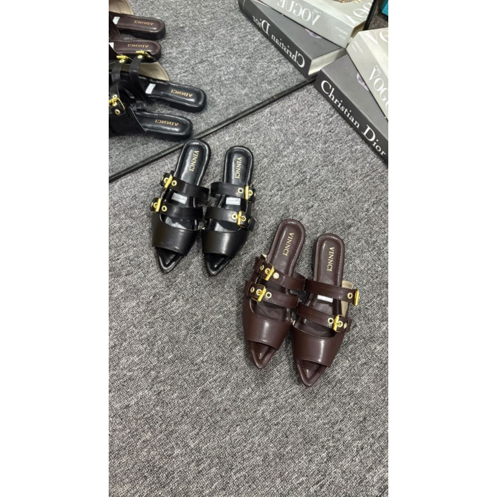 Sendal tali ketutup - sendal tali ujungnya runcing -sendal tali VINCCI