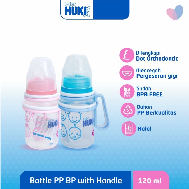 Botol Susu Bayi Huki Pegangan Dot Orthodontic (Dot Gepeng) - Hanging
