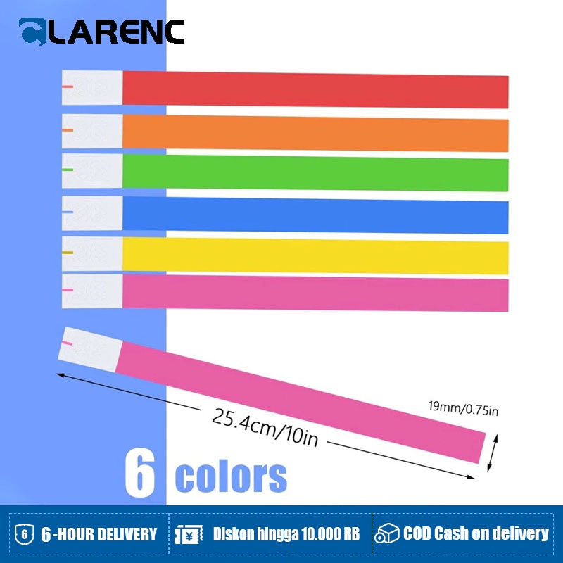 600pcs Gelang Tiket Event Gelang Tiket Anti Air PVC Gelang Wahana Gelang Tiket Lanyard