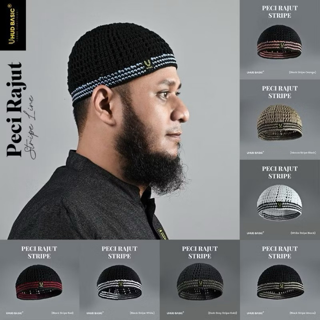 Uhud Peci Rajut Plain