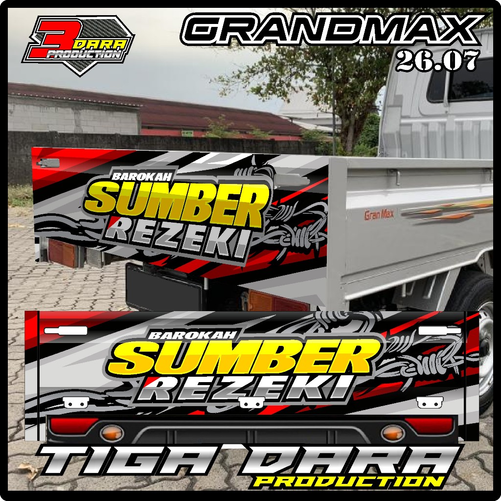 Stiker Decal Pintu Belakang Grand Max pick up StiCker Bak Belakang Grandmax BEBAS REQUEST KODE 26.07
