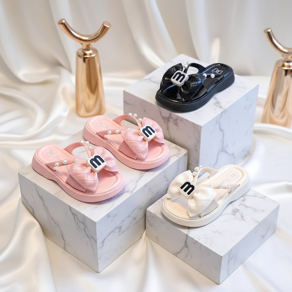 Bestbabyloli SHB405 Sandal jepit jelly anak pita sandal anak perempuan import bahan  tebal