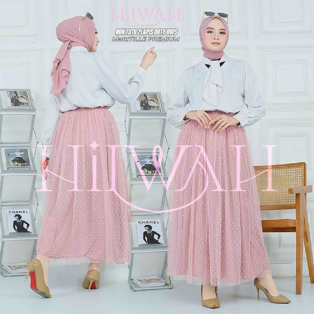 ROK TUTU TILLE PULKADOT DEWASA  --ROK TUTU PANJANG -- ROK TUTU WANITA TRENDY