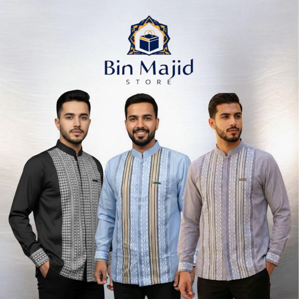 Bin Majid Koko Pria Dewasa Motif Songket Katun Madinah Elegant