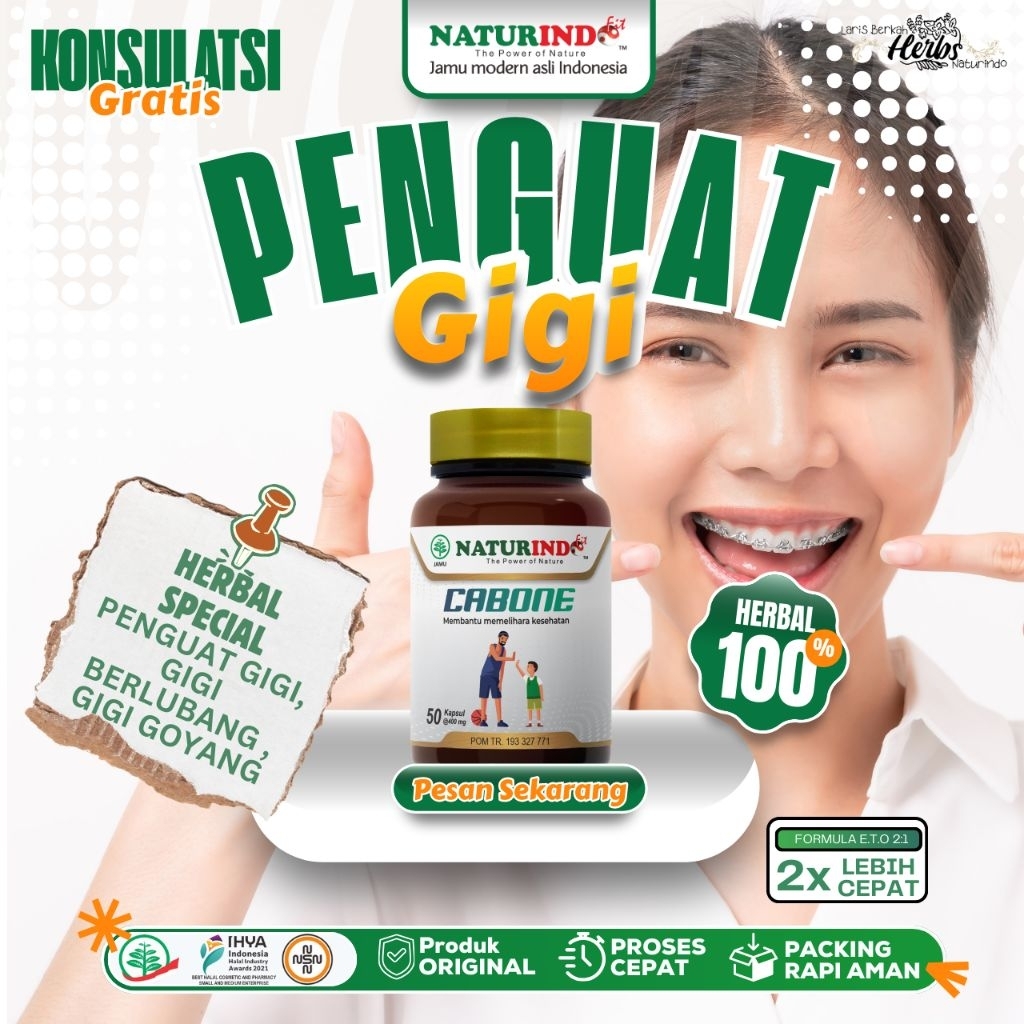 Obat Penguat Gigi Goyang Keropos Berlubang Gusi Bengkak Berdarah Sakit Gigi Herbal ampuh