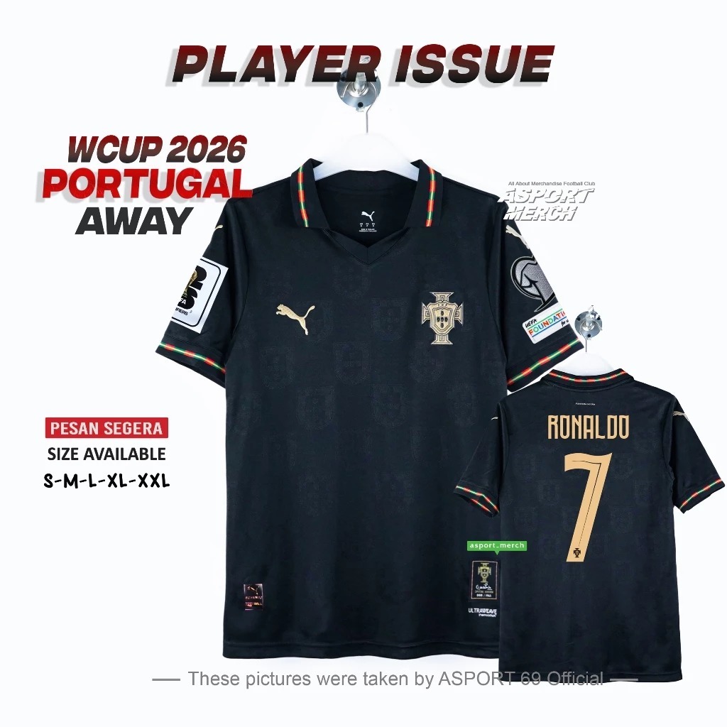Player Issue Portugal Away Worldcup 2025 2026 HITAM PI Terbaru Fantasy