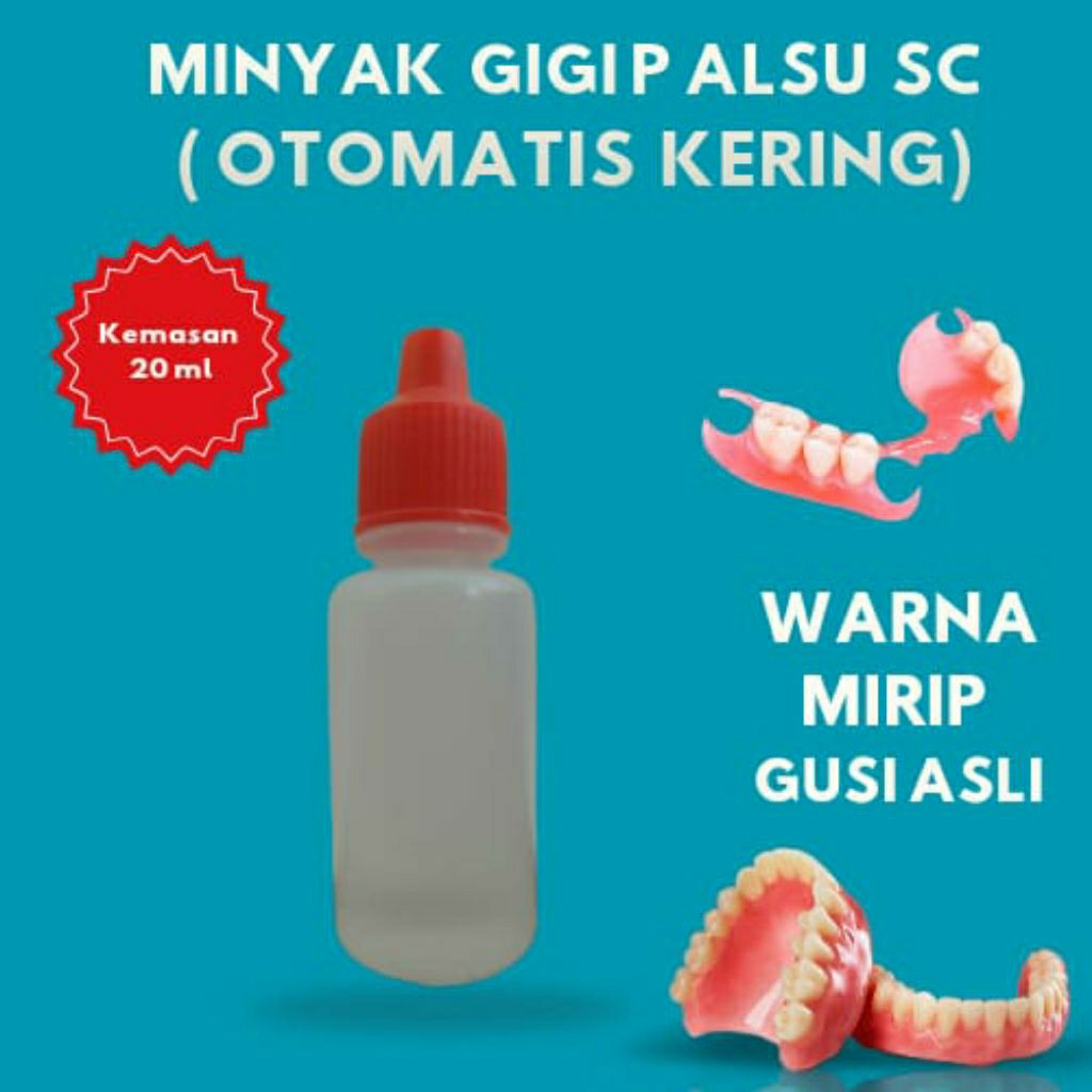 Minyak Gigi Palsu SC 20ml untuk campuran dengan powder gusi gigi palsu