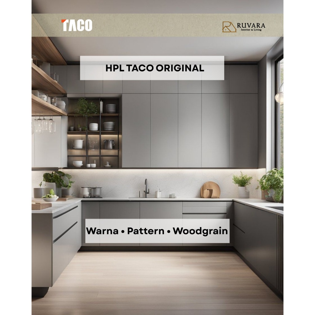 HPL TACO Original ECO 0.7mm 122x244 | HPL Interior Kitchen Set Lemari Furniture