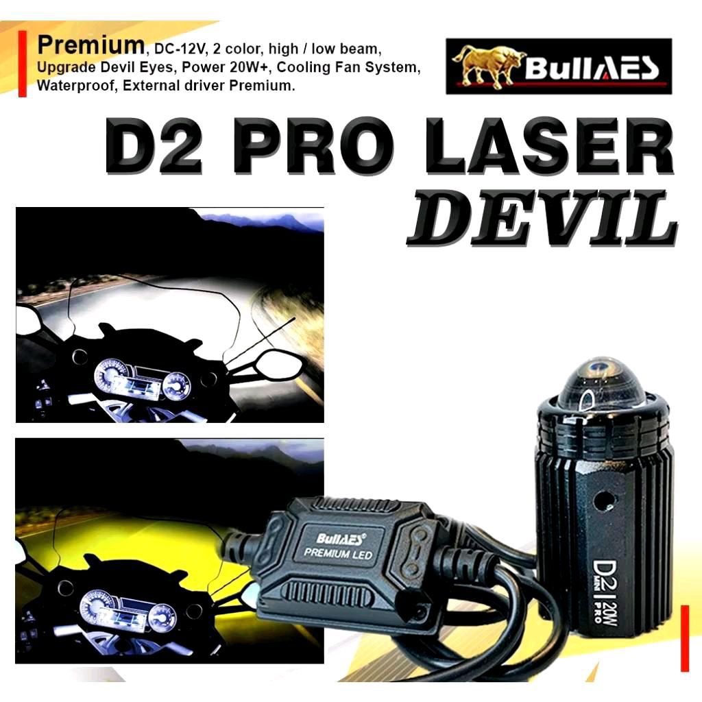 Bullaes Lampu tembus kabut laser tembak D2 Laser COMPETITION 20w Pro Laser output devil motor & mobi