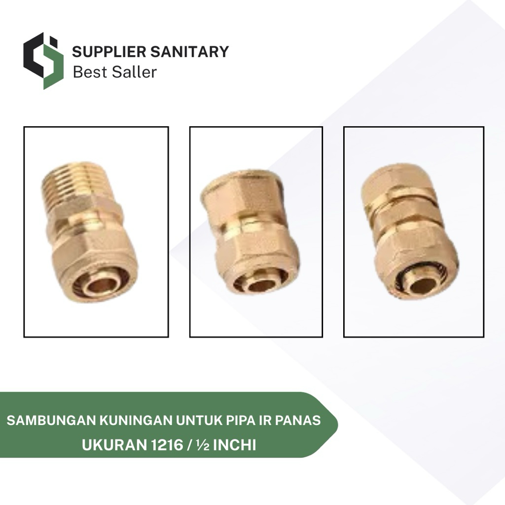 SOK DRAT LUAR KUNINGAN PIPA AIR PANAS