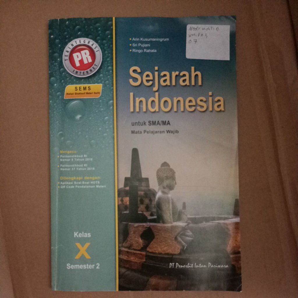 PR Sejarah Indonesia untuk SMA/MA kelas X semester 2