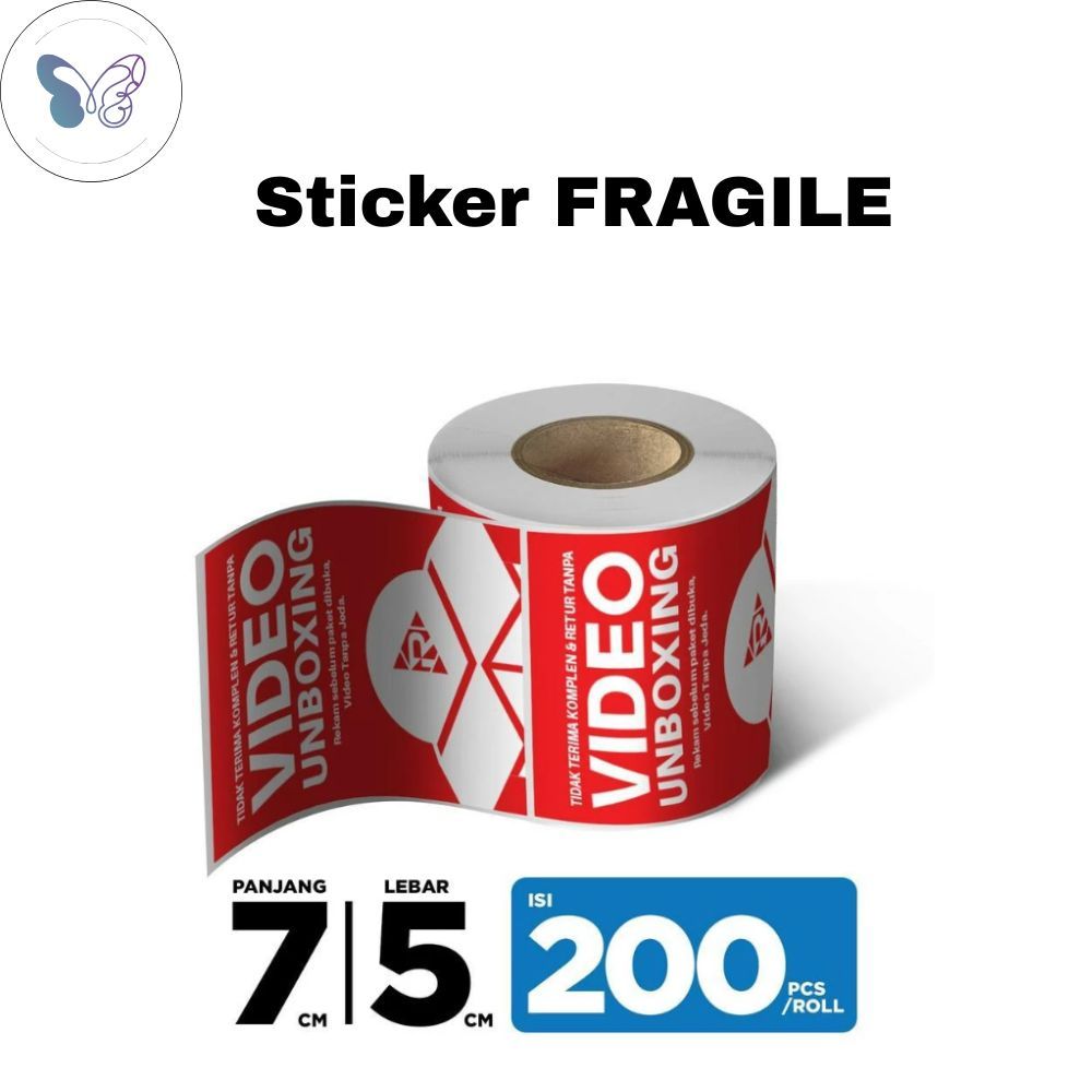 Stiker Video Unboxing/Label Video Unboxing/Sticker Unboxing 200 pcs