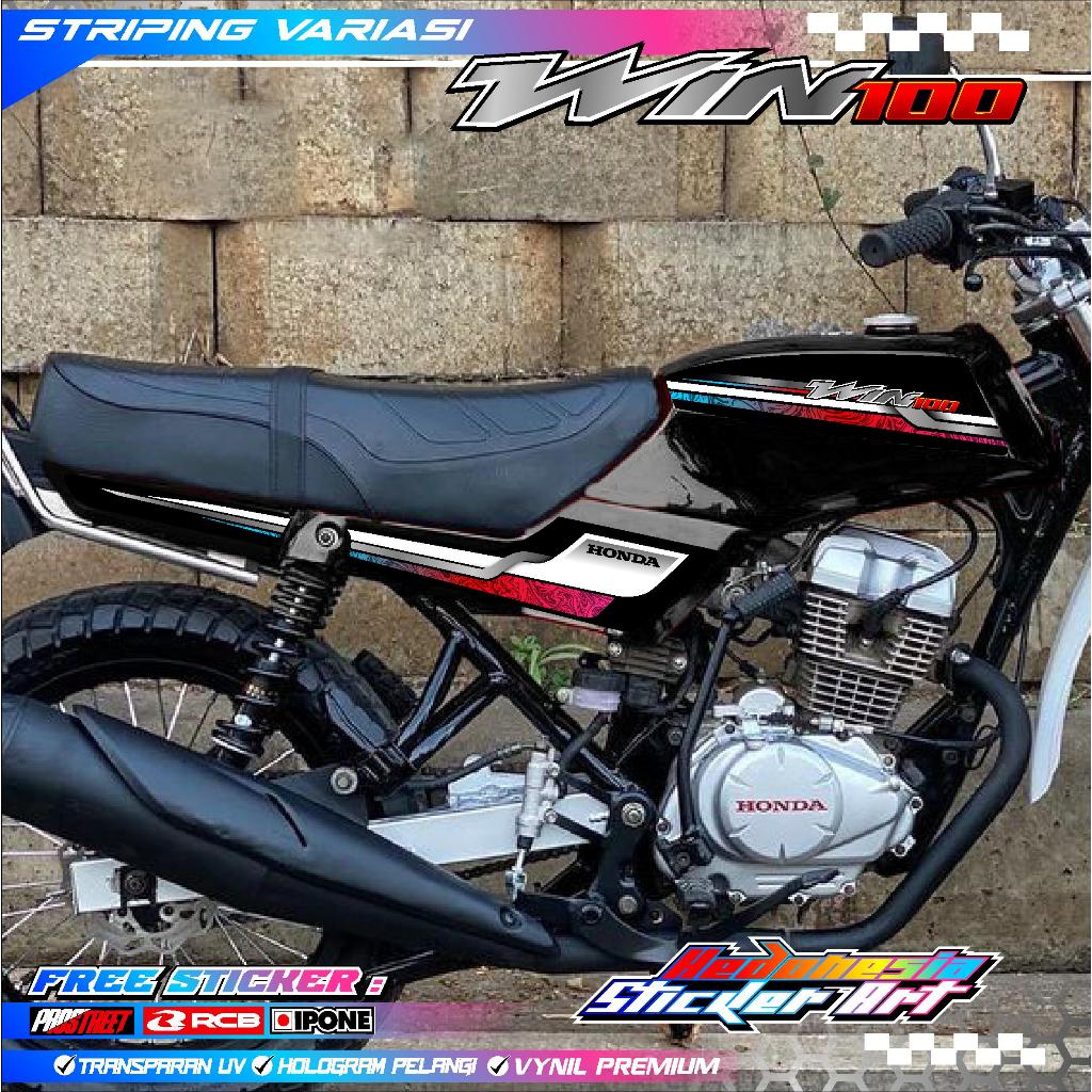 STRIPING VARIASI HONDA WIN 100 / STICKER LIST VARIASI MOTOR HONDA WIN 100
