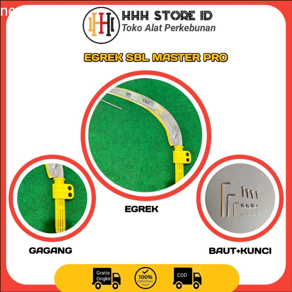 Egrek Sbl master pro original malaysia siap pakai dan lengkap alat panen sawit yang tajam dan berkua