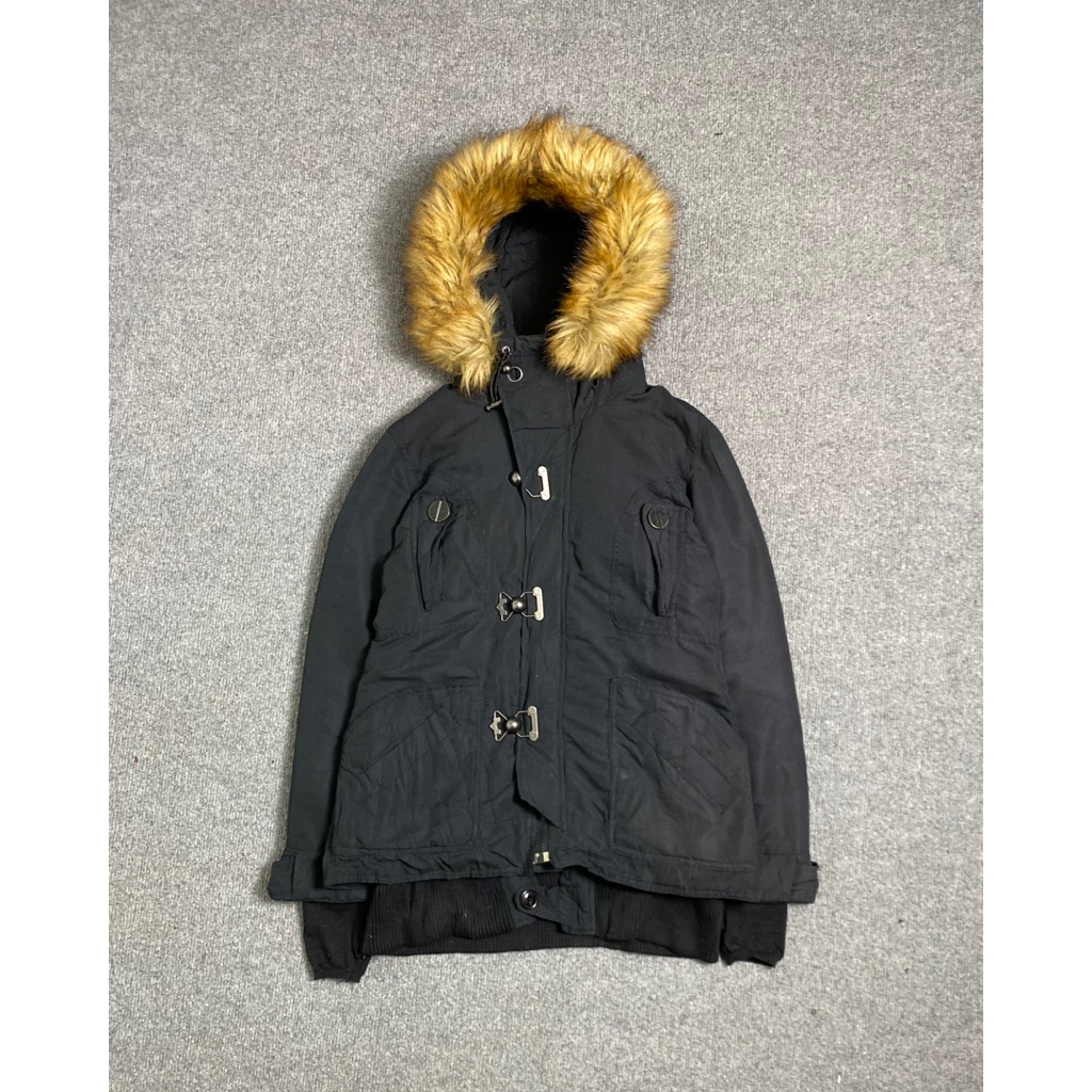 AVANT GARDE - 2000s VKEI STYLE SLY BONDAGE FUR JACKET