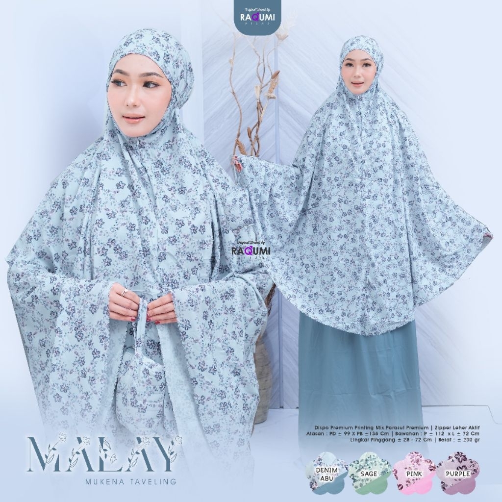 MALAY MUKENA TRAVELLING ORI RAQUMI HIJAB