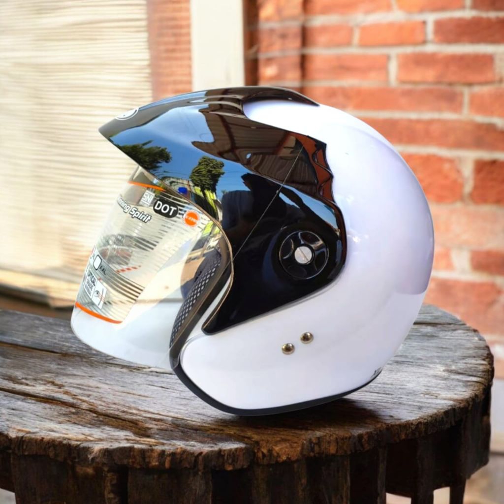 HELM HALFFACE INK CLASSIC CX390 SNI _HELM INK BATMAN _INK PUTIH