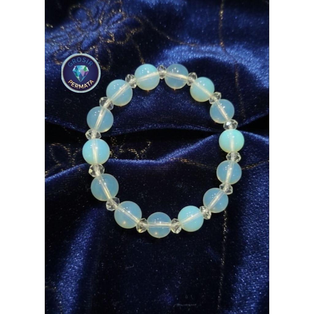 Gelang biduri bulan kristal