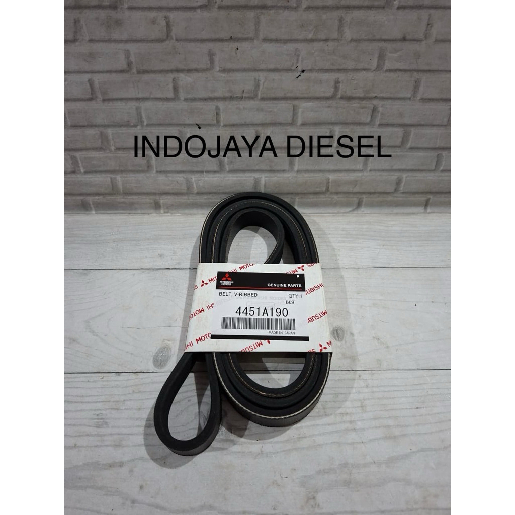 BELT / TALI KIPAS RADIATOR MOBIL MITSUBISHI L300 DIESEL EURO 4 P/STEERING 4451A190 ORIGINAL