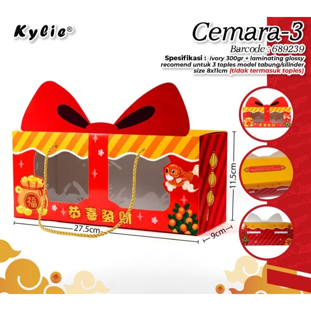 4 LEMBAR BOX HAMPERS ISI 3 TOPLES TABUNG 600 ML IMLEK CNY