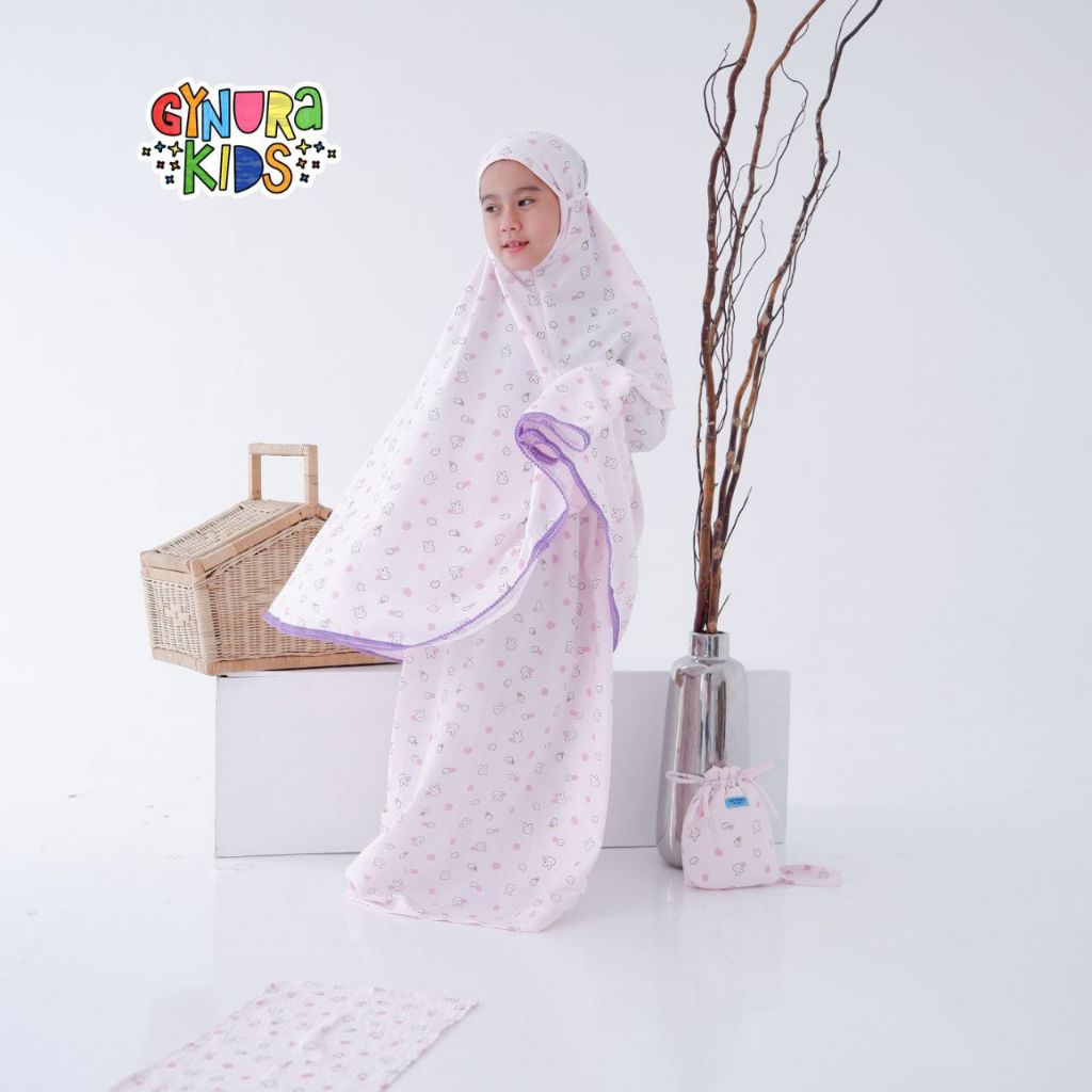 Mukena Anak - Mukena Gynura Kids - Mukena selembut Kapas - Ragga Kids