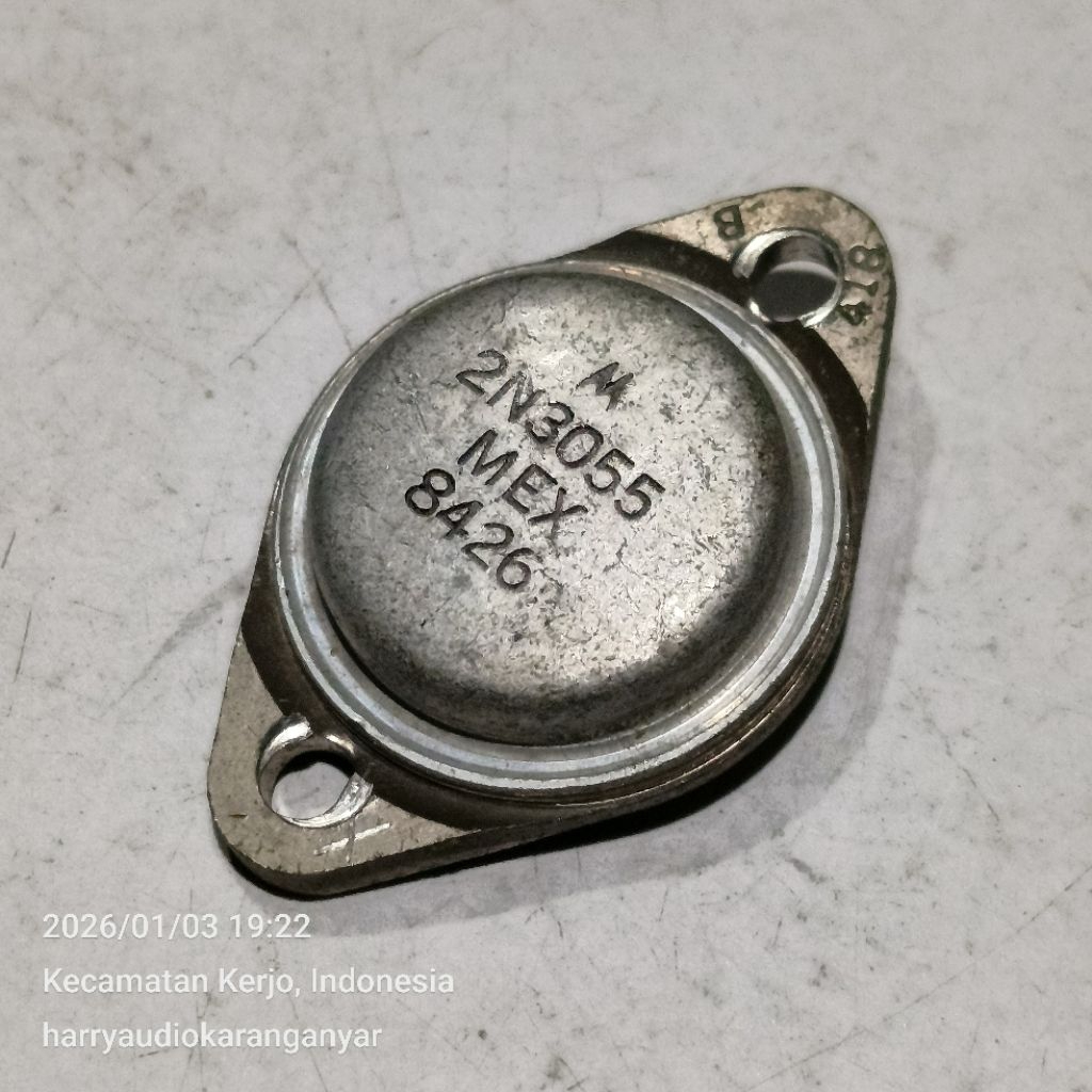Transistor Jengkolan 2N3055 – MEXICO MOTOROLA Ori Lepasan – Normal Siap Pakai