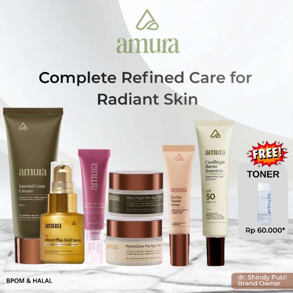 Amura Complete Refined Paket Skincare Lengkap Kulit Toner 100ml