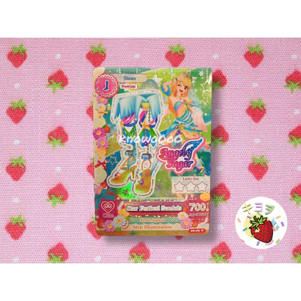 Kartu Aikatsu Premium Angely Sugar Star Festival Shoes Ichigo Card [Baca Deskripsi]