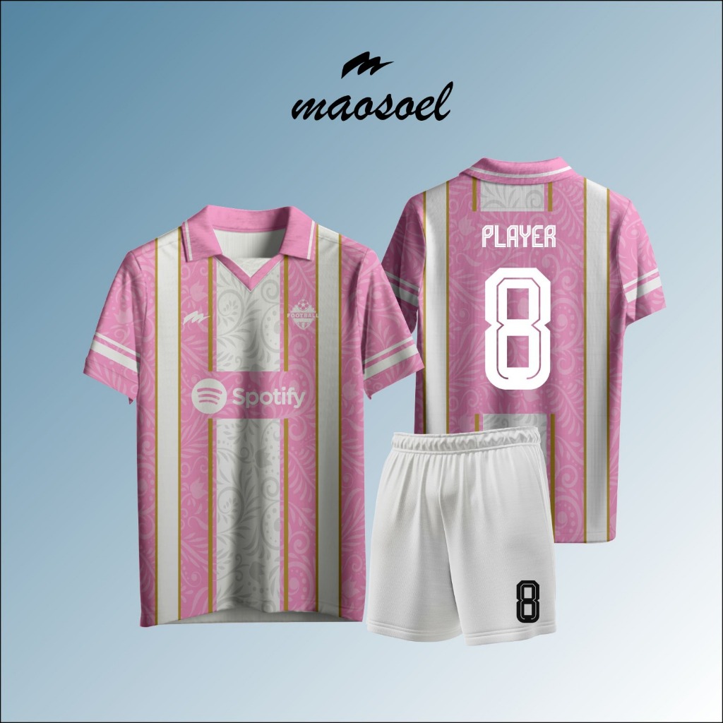 Jersey Futsal Custom Warna Pink Free Nama Full Printing Baju Jersey Olahraga Outdor