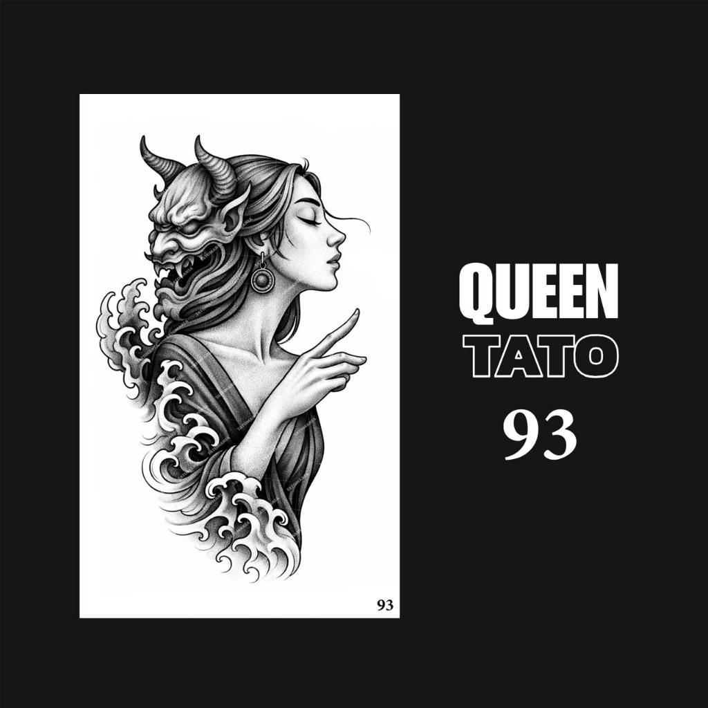QueenTato - Stiker tato temporer semi permanen Motif Gambar 93