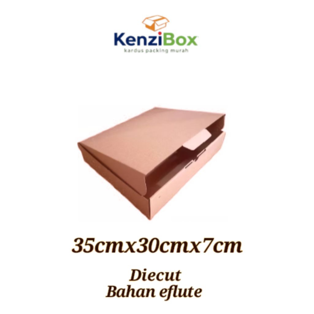 kardus karton box uk. 35x30x7 cm Diecut eflute