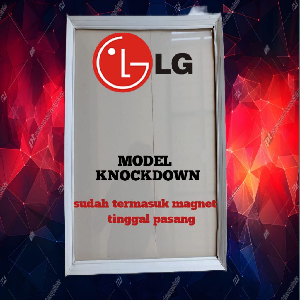 Gasket Karet Pintu Kulkas Bawah Kulkas LG Knockdown 52,5 X 88 Cm