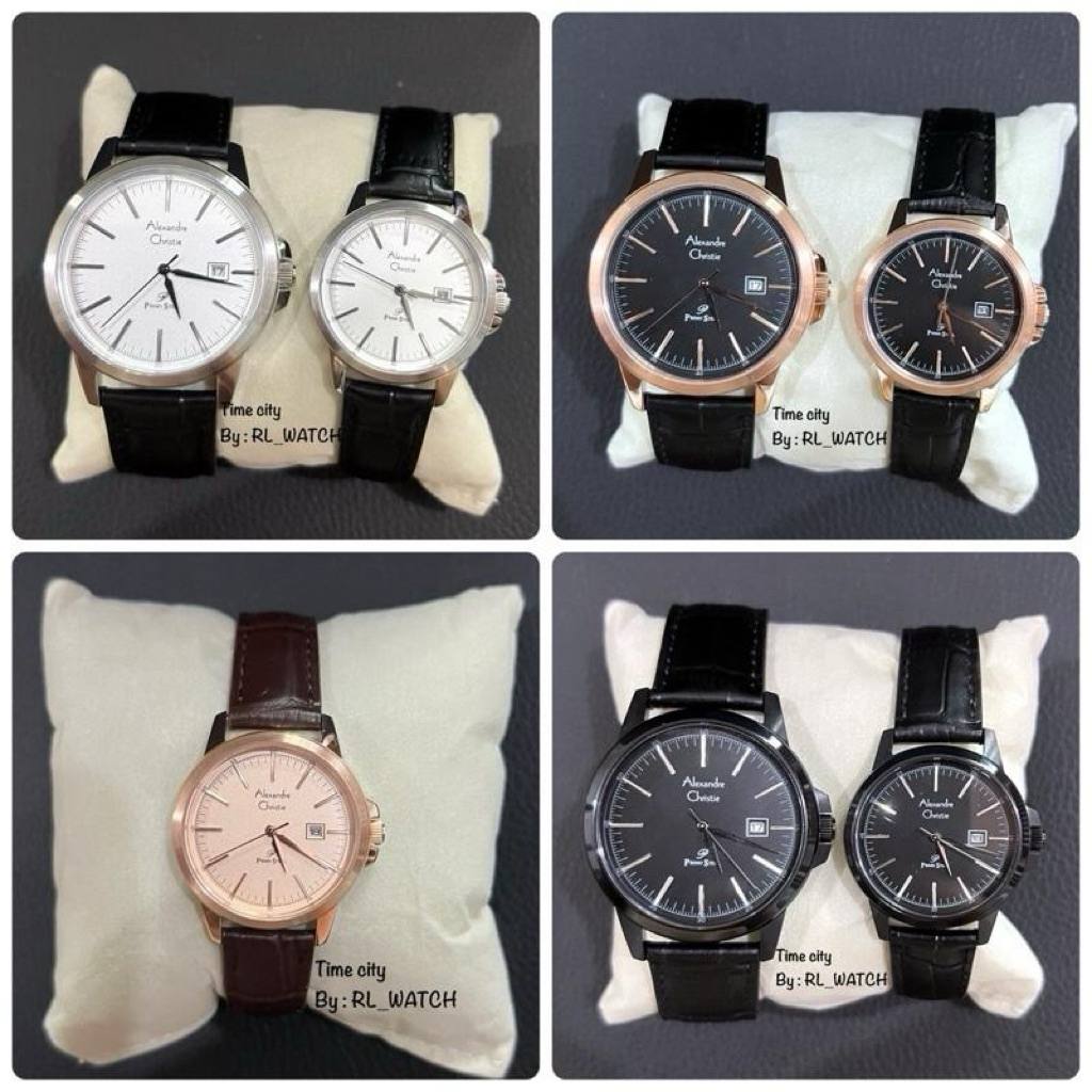 Jam Pria Wanita Alexandre Christie AC1008 Kulit Original