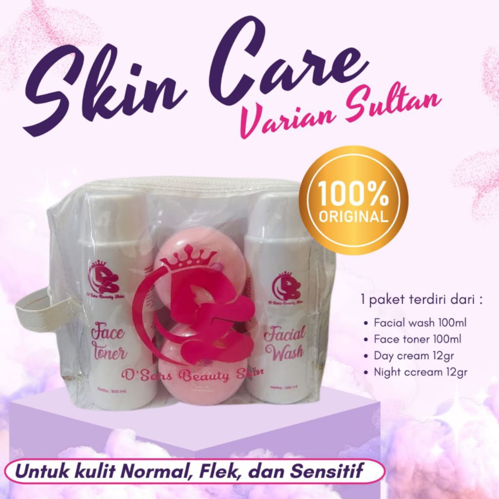 Paket Skincare Sultan D'Sars Beauty skin Pouch Baru Original By Dian Saraswati (D'Sars Beauty Skin)